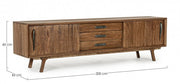 Fernsehschrank 2 Türen 3 Schubladen Sherman Vintage