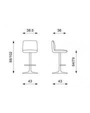 2x Jimmy Sts Stoffhocker