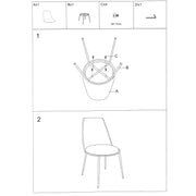 Samt- und Metall -Rotterdam -Metallstuhl