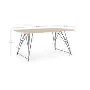 Industrial Design Table Holzbezirk 160x90x H76 cm