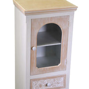 Woodwood Cabinet Andorra 1 -Door -Glas + 2 Schubladen CM40X30H100