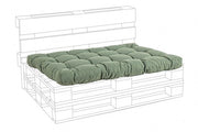 Palette sitzter Kissen im Poly -Kaktus -Stoff