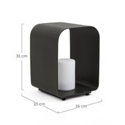 LED -Lampe in Ridley Anthrazit Aluminium 35H CM