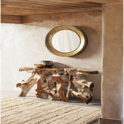 Elfenbein Linien Teppich 140x200 in Baumwolle