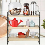 Hobbyregal 3 Regale 40x13x40 Schwarzer ASZ1571