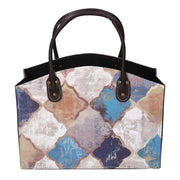 Rechteckiger Marokko Blue Eco -Lederhalter CM33.5x15.5H25.5