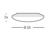 24W LED 4000k Deckenlinie Orchidee Weißlinie