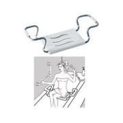 Sitz für einstellbare Wanne für deaktiviert in weißem Aluminium 19x26x65,5 cm