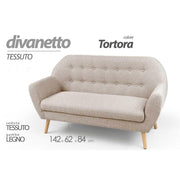Modernes Stil Design Sofa Mode Tortora 142 x 64 x 84 H cm cm