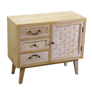 Naturholzmöbel 1 Anta + 3 Schubladen 30 x 70 x H 60 cm