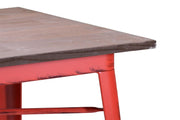 Roter Tabelle Urban Industrial Ferro Bristol CM 70 x 70