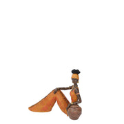 Keramikstatue Frau Afrika sitzt CM21X10.5H16.5
