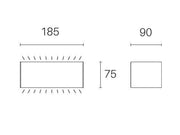 12W LED 4000K Applique Box Grafite Line