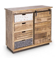 Credenka 1 Tür 4 Schubladen Tudor CM 90 x 35 x 85 h cm