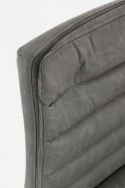 Dunkelgrauer Barhocker im Vintage Eco -Leder