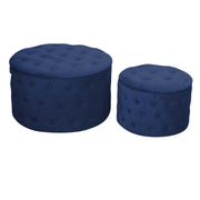 Pouf Velvet 1-2 Blau CM Ø70H42