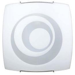 E27 Doppeldecke Licht mit Stahl und weißen Glashaken