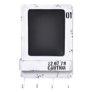 Weiße Bristol -Metall -Blackboard mit Regal und hängende 4 Sitze CM35X57.5x7