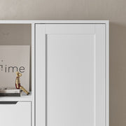 Mida Midi White Mehrzweck Mobile mit 1 Tür, 4 Schubladen H 164,5 x L 77 x P 29,6 cm