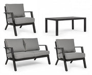 Gartenset Anthracite Lounge YK13 4 Teile