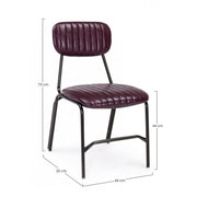 Debbie Bordeaux Vintage Chair in Eco -Leather