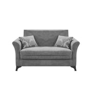 Zwei -Seerer -Sofa in Stoff mit grauem Behälter Vorsprung 160x86x H85 cm