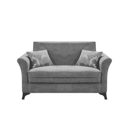 Zwei -Seerer -Sofa in Stoff mit grauem Behälter Vorsprung 160x86x H85 cm