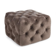 Pouf in Velvet Tortora Evan S 62x62x H46 cm