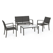 Set 4 Anthrazit -Metall Wohnzimmer
