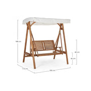 2 -Serger -Rocking Außen 185x112x188h cm