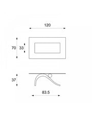 Transparent-Bege Tabelle 70 cm x 120 cm H. 40 cm