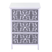 Gianna Cabinet Weiße Schublade Grau 3 Schubladen CM40x29H58
