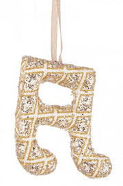 6x Anhänger Rhombus Note Gold