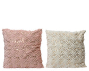 Polyesterkissen mit Pailletten 2 verschiedene Farben 43 x 43 x 2,5 cm