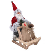 Santa Claus Stoff mit rot grauem Geschenkschlitz CM33X12H30