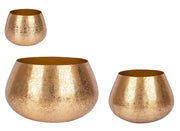 Set von 3 Vasen Gold Varanasi