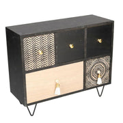 MAORI -Holztür 1+4 Schubladen rechteckig CM33X12H27.5