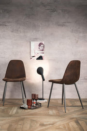 4x Vintage -ähnlicher Stuhl und Moka -Sitzung 44x50x84h CM