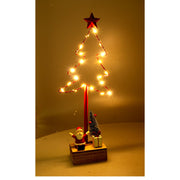 LED -Metallbaum mit Santa Claus Red CM7X15H39