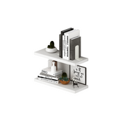 Paar weißer Wandregale H2,2x90x23 cm