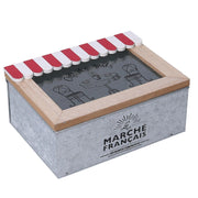Rechteckige Bistrot Wood Box CM19X14H8.5