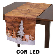 Runner Stoffdekorationen LED BEIGECM40X150