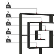 Labresant Labresnt Anthrazit 5 Regale, 129x125x22 cm