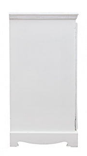 Glaube an MDF zwei Türen vier Schubladen weiß Blanc 100x40x H80 cm