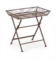 Rustikaler rechteckiger Metalltisch Malanie Brown