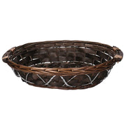 Cesta Wicker Oval Walnuss CM45/49x35H12