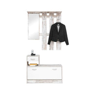 Vintage -Garderobengarderobe Weiß 100x25xh.180 cm Effez