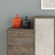 Madia Hermes dunkle Kaffeefarbe mit Marmor Marma Effekten 160 cm