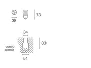 Calp.d.3.8 - 2,5W LED* 4000k Hangarstahllinie
