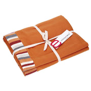 Bordeaux -Streifen -Tischdecke CM5 CM5 in Draht CM140x240 getönt